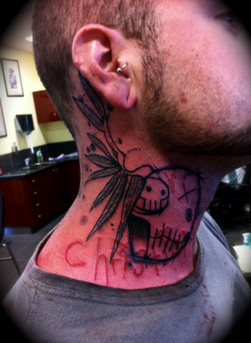 tattoos/ - Abstract Neck Tattoo - 61620